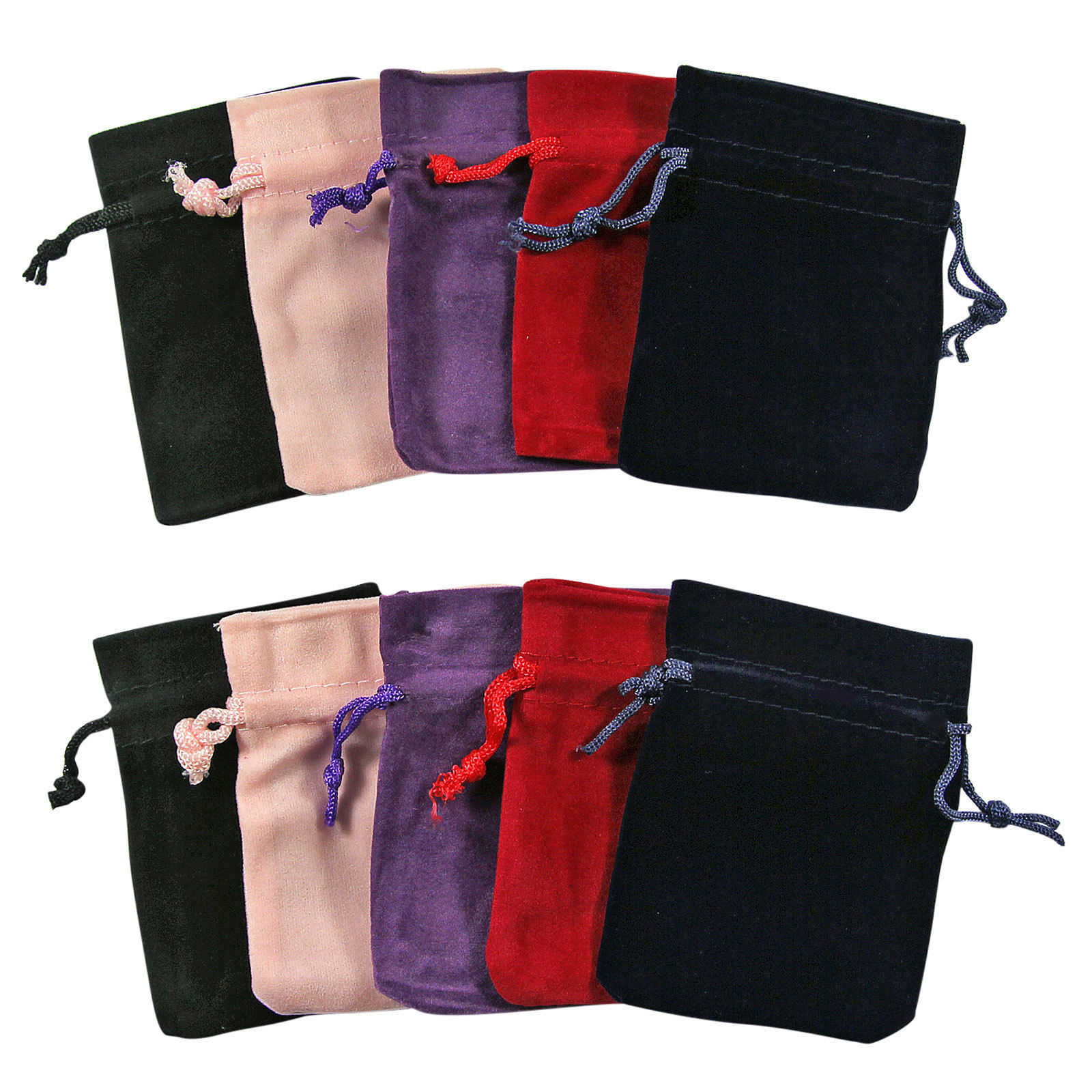 Special design cheap price custom colorful velvet drawstring pouches