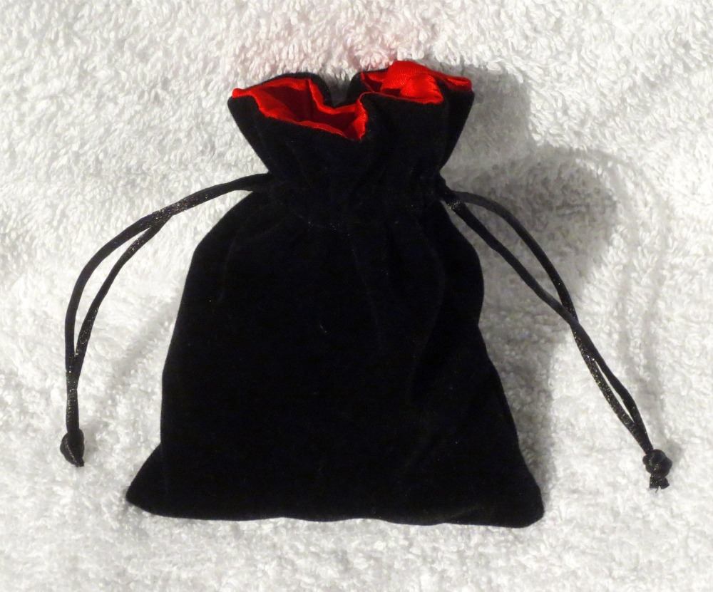 Wholesale Custom Logo Printed Satin Lined Black Velvet Drawstring