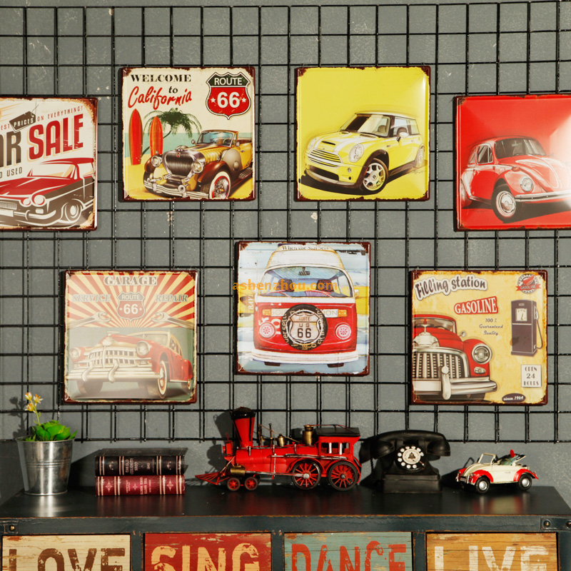 Customised high quality retro automotive Poster metal tin sign