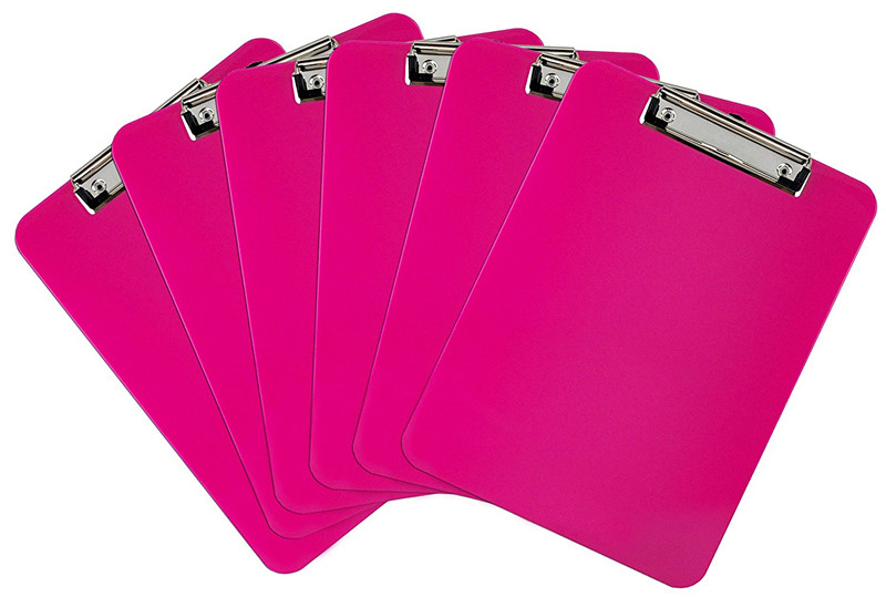 Promotional customized size clipboard, gift notebook clipboard, plastic